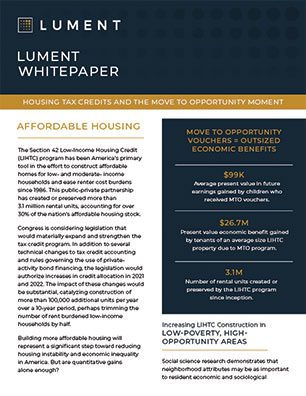 Whitepaper: Housing Tax Credits And The Move To Opportunity Moment -